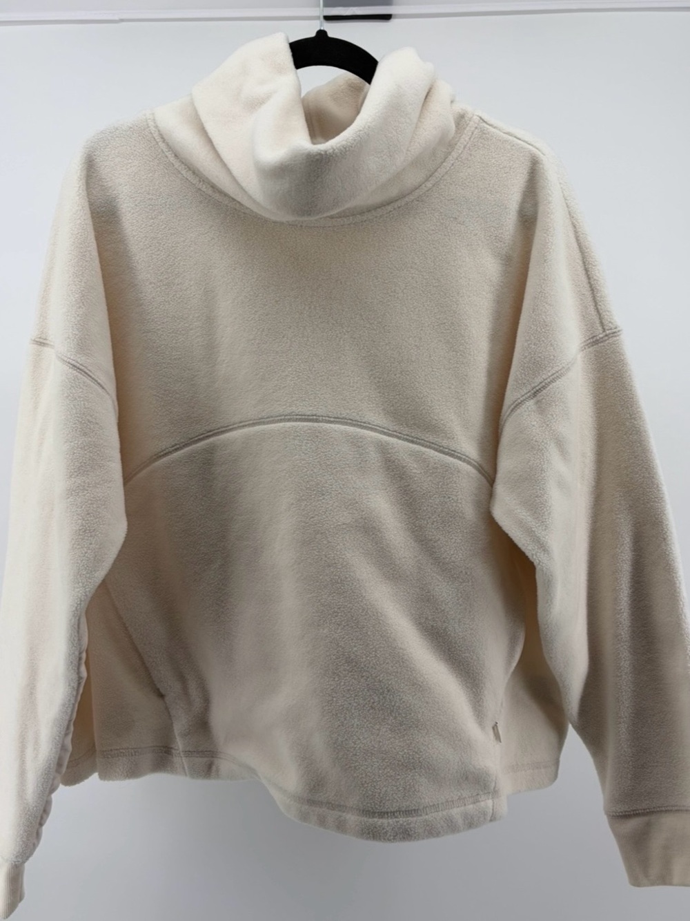 FLX Cowl Neck Sweatshirt Quilted Elbows Women's Size XL